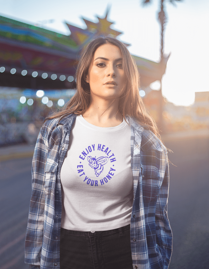 camiseta enjoy health eat your honey