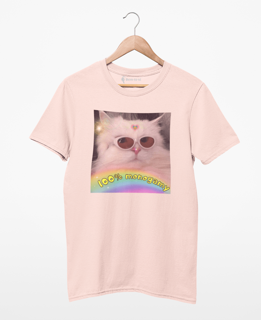Camiseta gatos anonimos 100% monogamy