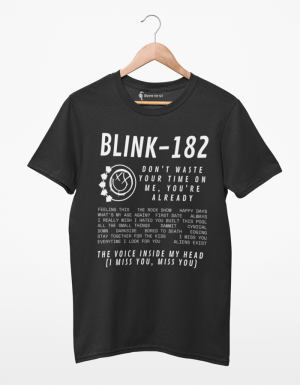 camiseta blink-182 setlist