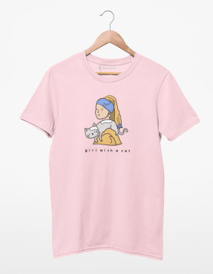 Camiseta Girl With A Cat