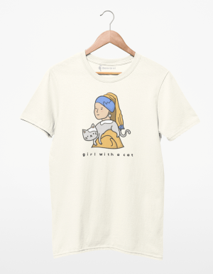 Camiseta Girl With A Cat