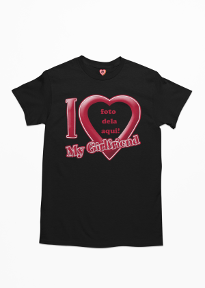 camiseta i love my girlfriend - personalizada 