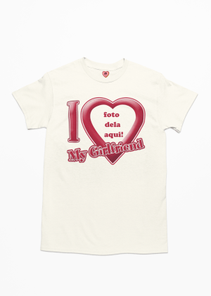 camiseta i love my girlfriend - personalizada 